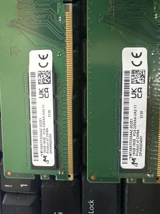 Kit 32 gb ddr4 3200 Micron si Samasung udimm si