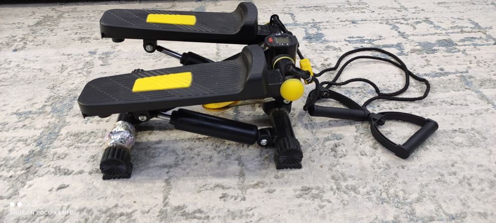 Мини-степпер с эспандерами (2 в 1)