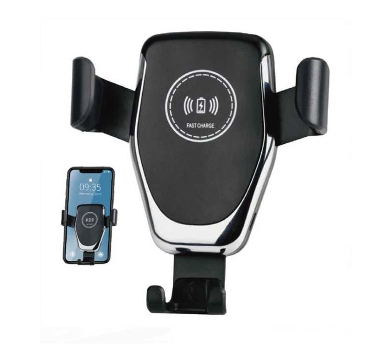 Suport auto telefon cu încărcare wireless rapidă – fixare grilaj