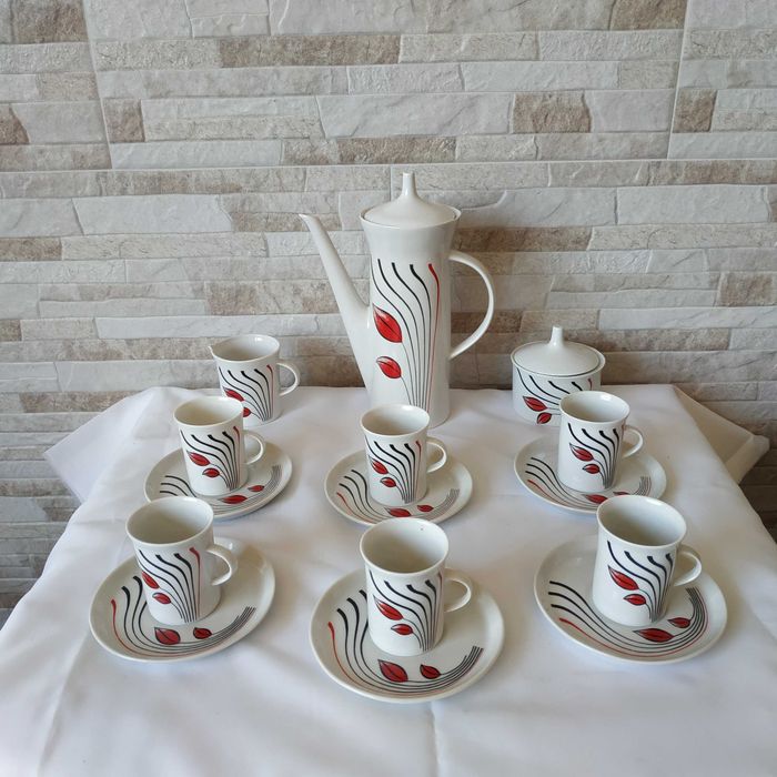 Чисто нов сервиз за кафе - 17 части  - Фаб. Дянко Стефанов (ДИАМАНТ)