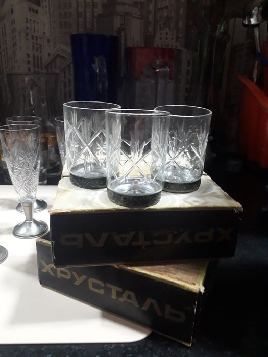 Мельхиоровый мужской набор,