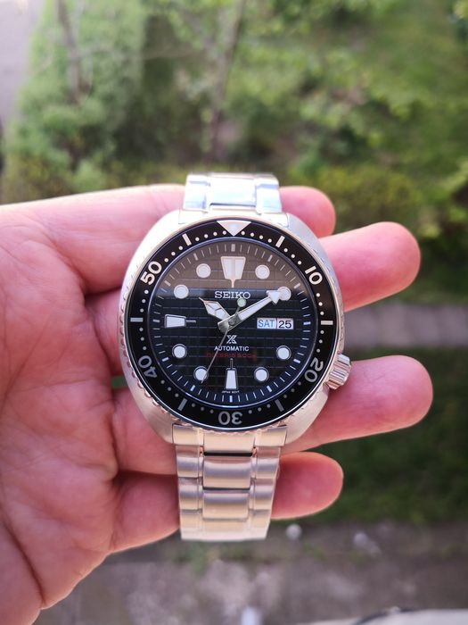 Ceas Seiko Mod King Turtle Waffle Dial bratara metalica