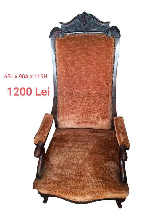 Fotolii / Scaun Baroc din Lemn Masiv Sculptat
