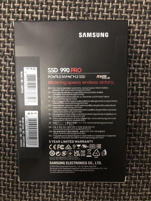 SSD  2 TB Samsung 990 Pro m2