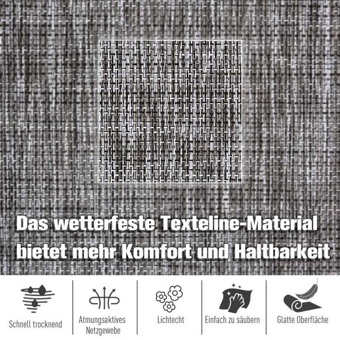 Люлеещ се стол Outsunny с регулируема облегалка и поставка за крака