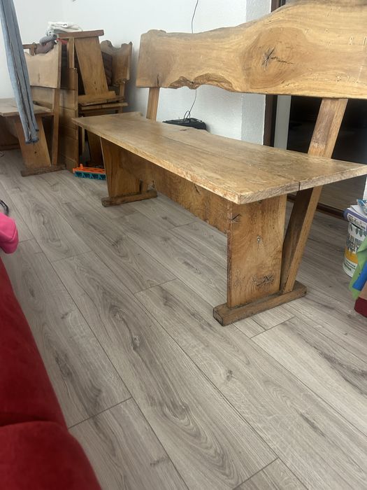 Masa si banci de stejar