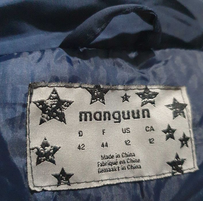 Geaca matlasata  bleumarin