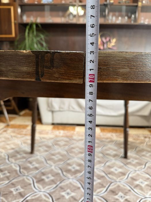 Трапезна масивна маса ф110 + 4 бр. столове