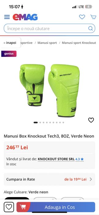 Vand manusi de box , se vinde si separat