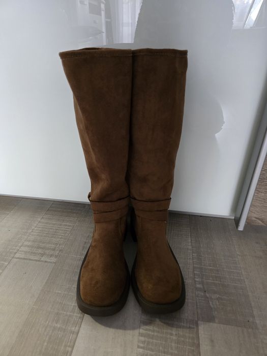 Високи кафяви ботуши 38н.