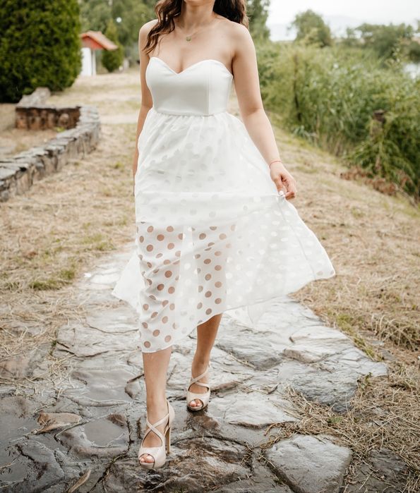 Rochie alba cununie civila