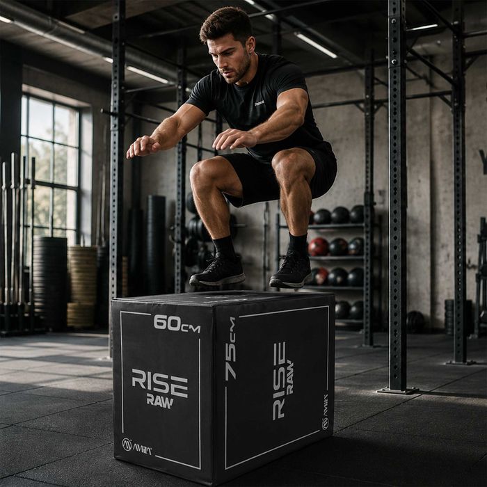 Кутия за Подскоци Amila Raw Rise – 40×50×60 см, Plyo Box, Кутия за Скачане