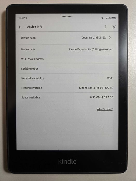 eBook Reader Amazon Kindle 2021 (11th Gen)