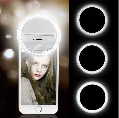 Селфи ринг светкавица за телефон USB универсална LED лампа Selfie Ring