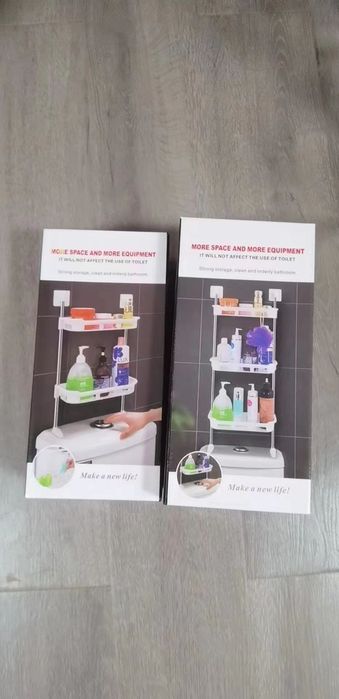 Полка стеллаж над унитазом.