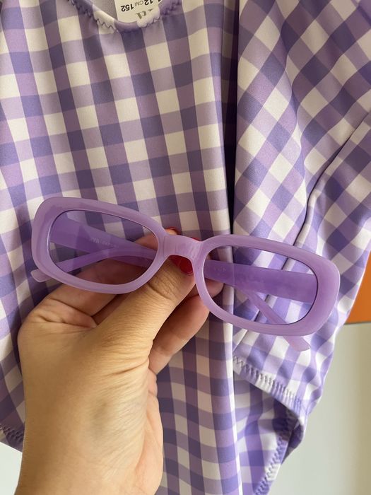 Детски комплект ZARA 11-12г цял бански, плажна рокля и слънчеви очила