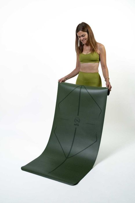 Saltea Yoga Premium Cauciuc Natural Army Green