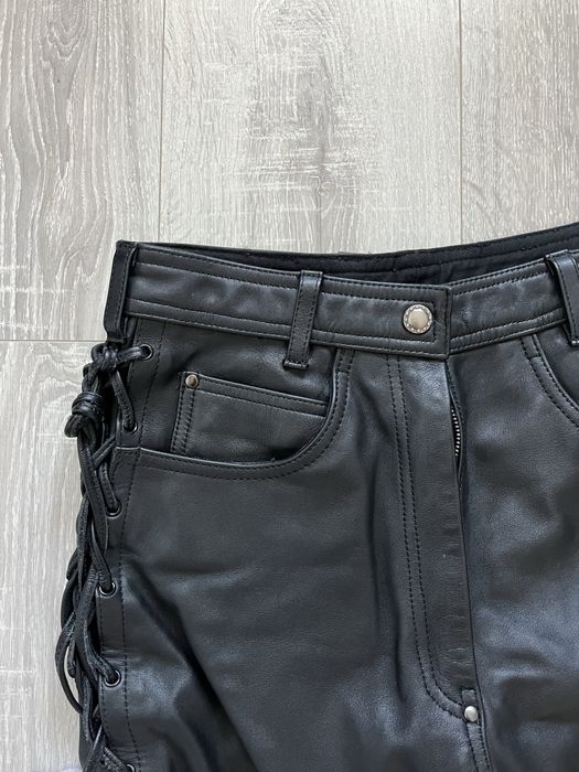 Pantaloni moto dama - piele naturala
