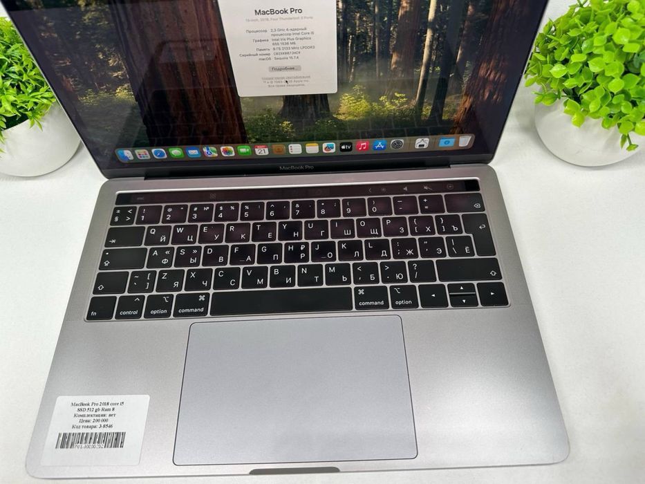 MacBook Pro 2018 core i5 SSD 512 gb Ram 8