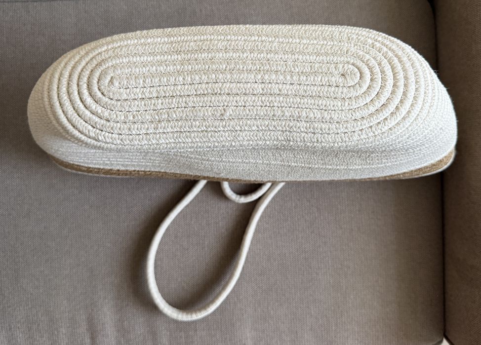 Geantă de plajă shopper din frânghie împletită / bumbac & iută