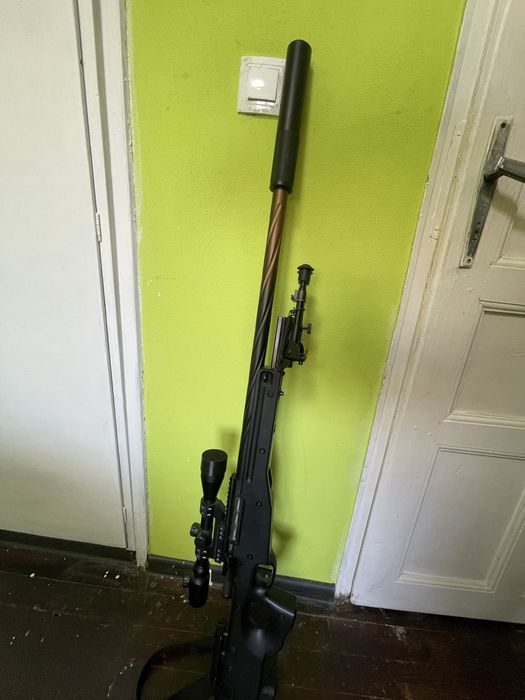 Airsoft sniper/Еърсофт снайпер SSG96 Mk1 2.9J + аксесоари