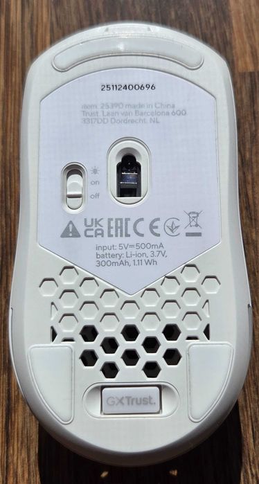 Геймърска Мишка: Trust GXT 929W Helox Ultra-lightweight Wireless - Бяла