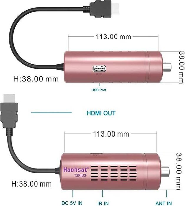 Цифров наземен декодер с  дистанционно управление Haohsat