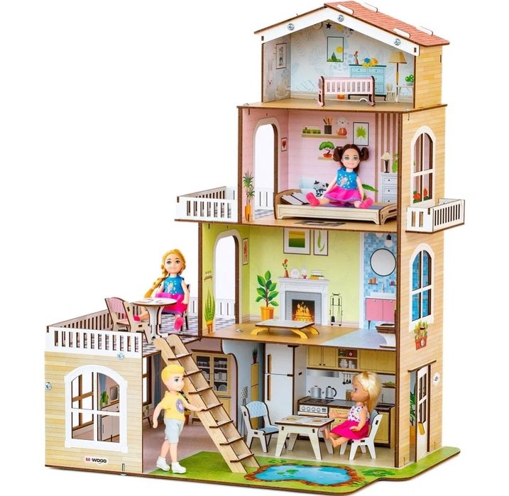 Кукольный домик четырехэтажный