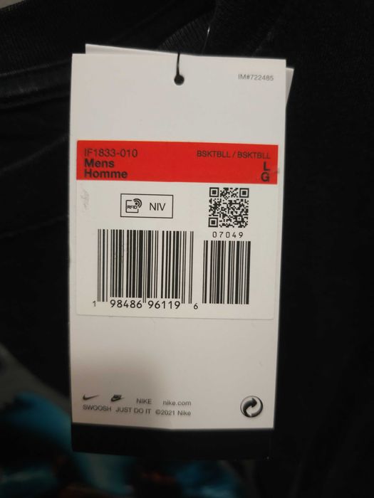 Тениска Nike M Tee "M90 Bball OC1", размер L - Чисто Нова, Оригинална (Черна)