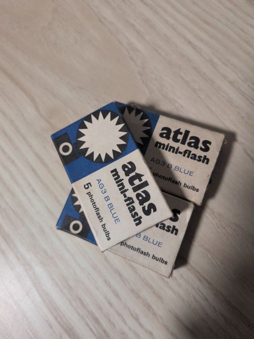 15x Becuri Flash Vintage Atlas AG3 B Blue Photoflash (3 Pachete) - Noi