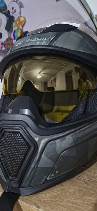 Casca moto  Airflite Battlescar 2 verde mărime S