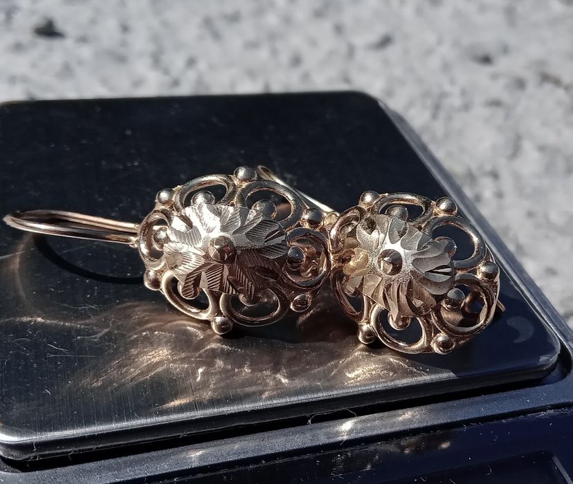 Cercei aur 14k model vintige