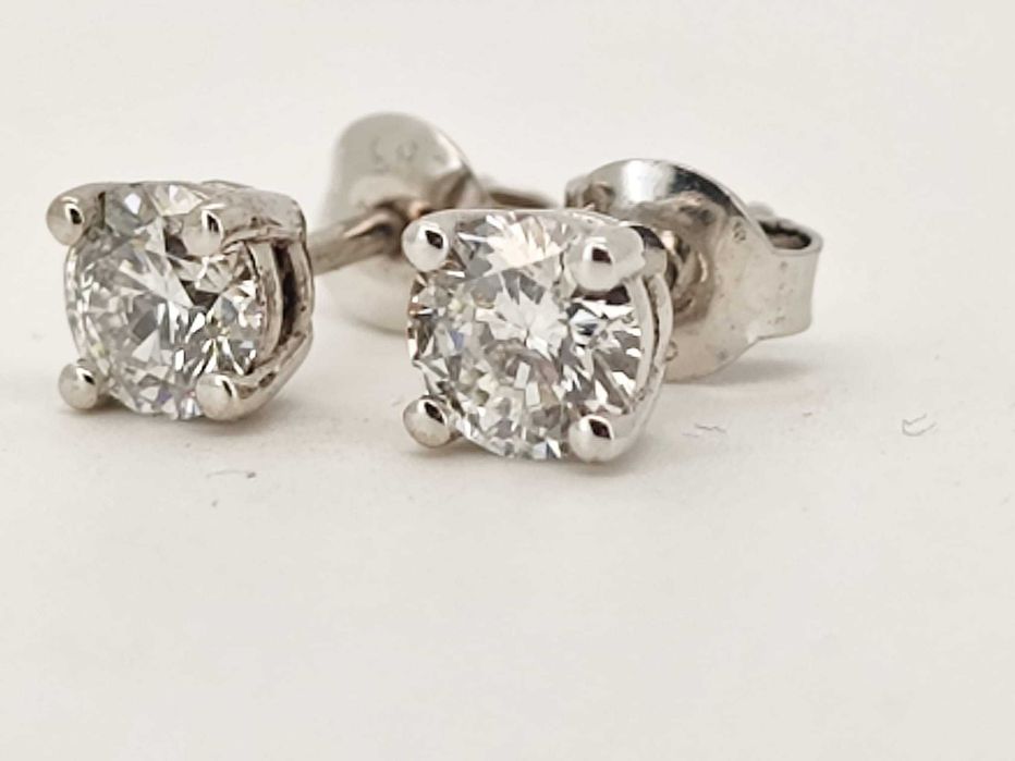 Cercei aur 14k cu diamante GIA certificate