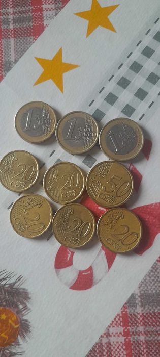 Монеты коллекция Евро, датские кроны.