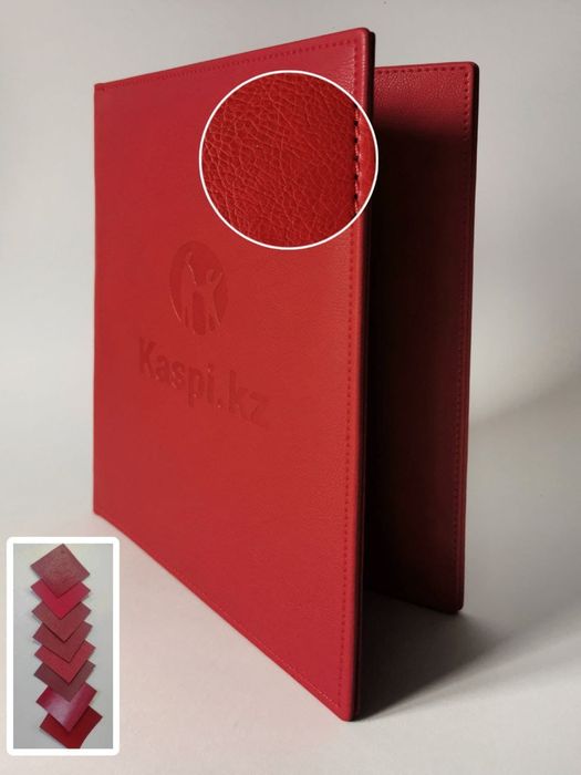 Меню, кожа, дерево, пластик.