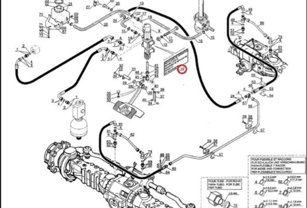 Manitou ремонтен комплект за спирачна помпа