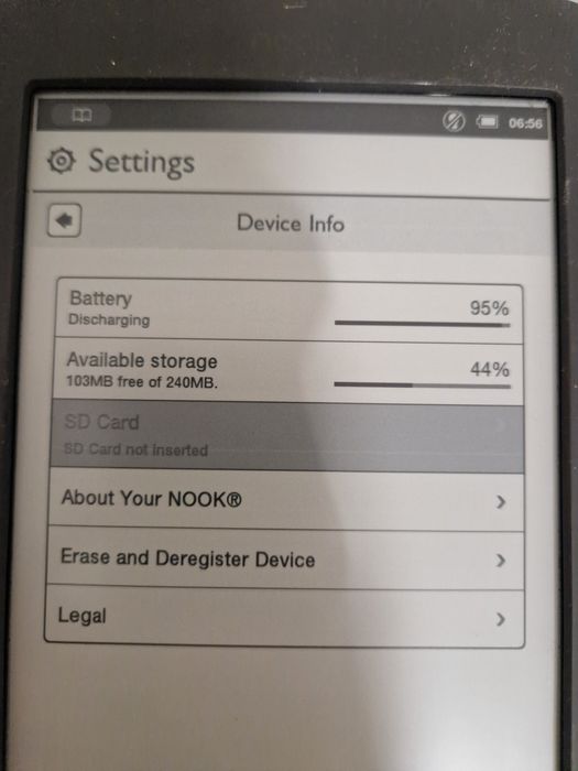 Book reader, nook glowlight