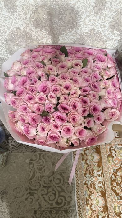 Буу букет из 99 роз 70см