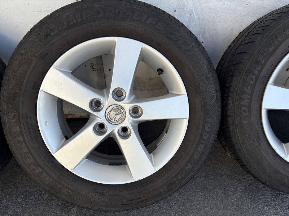 4бр. Алуминиеви джанти с гуми за Mazda 195/65 R15 цола  5х114.3