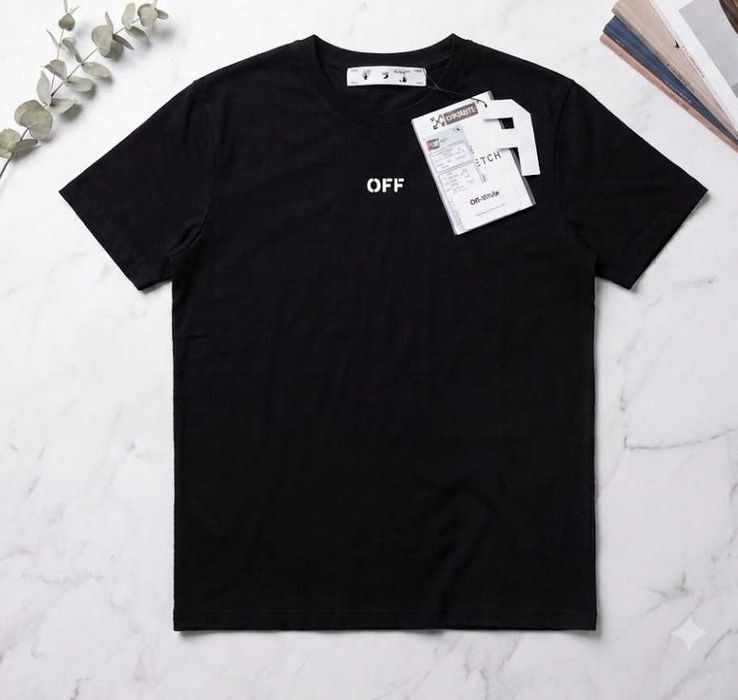 Tricou alb Off-White nou, cu eticheta. Calitate