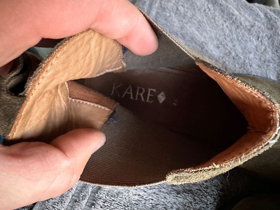 Ghete piele intoarsa Kare Nr 44