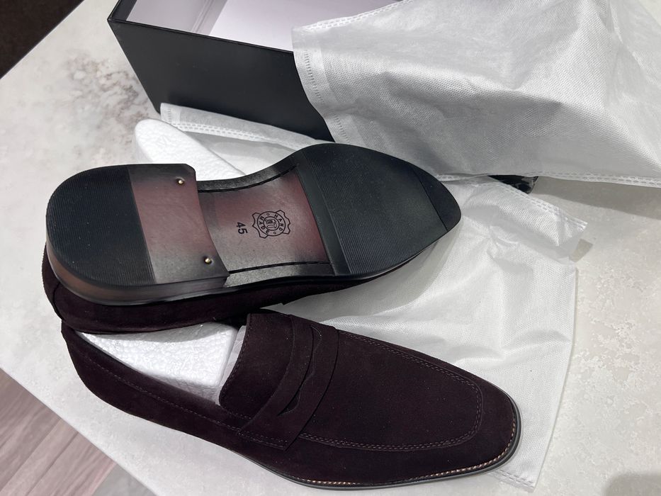 Замшевые лоферы мужские, (45 размер)