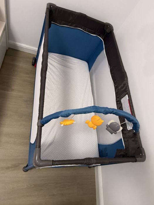 Patut Coccolle Siesta Albastru + Saltea si husa elastica