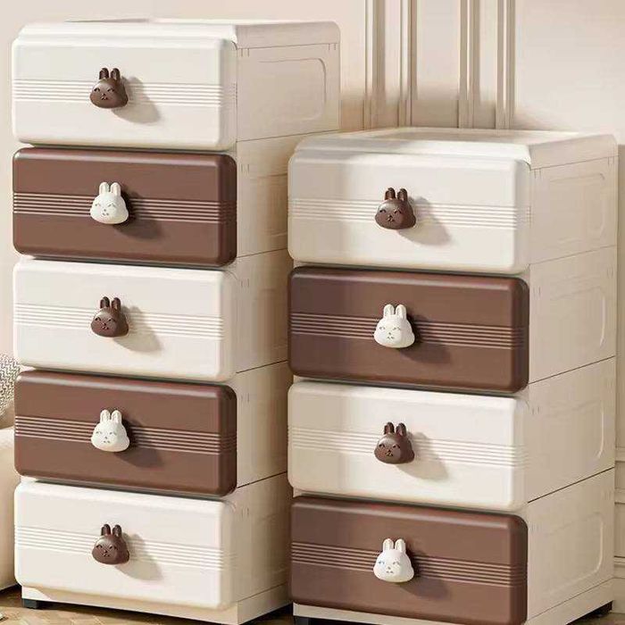 пластиковый детский комод с пятью выдвижными ящиками Размеры: 83x35x34