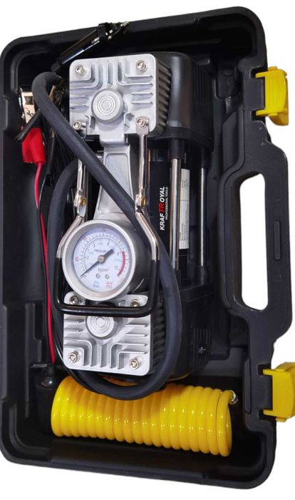 Компресор за Гуми с фенер маркуч за въздух KRAFTROYAL двуцилиндров