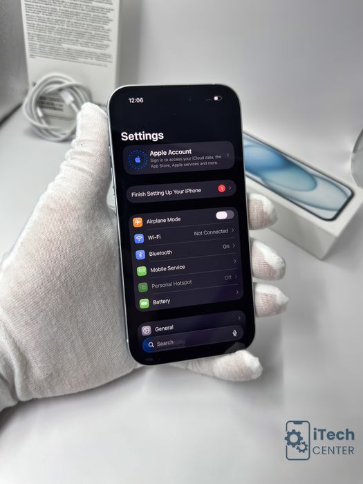 iPhone 15, 128GB, Blue, 100% батерия, КАТО НОВ, 2г. ГАРАНЦИЯ!