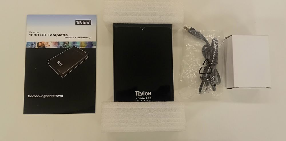 Hard disk extern Tevion de 1000 GB (1 TB)