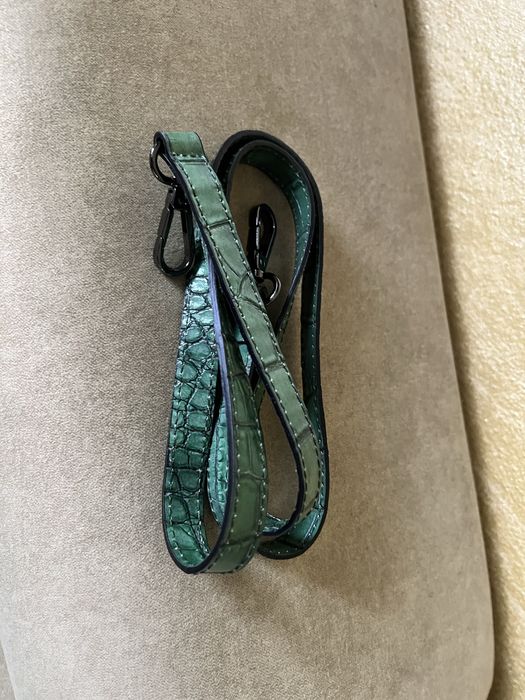 Зелена Дамска чанта от естествена кожа