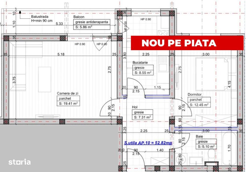 Apartament 2 camere decomandat – loc de parcare 53MP — fotografia 1