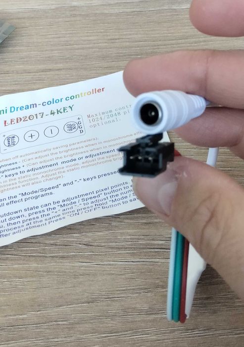 2 buc. controller banda LED 3 pini pe USB si DC priza